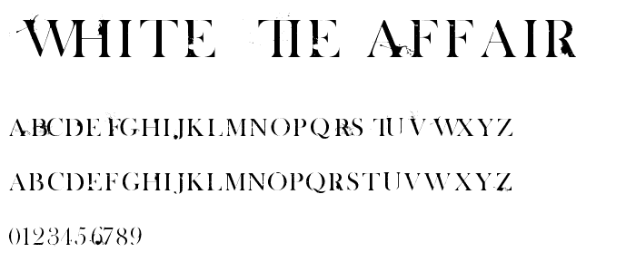 White Tie Affair font